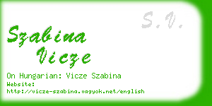 szabina vicze business card